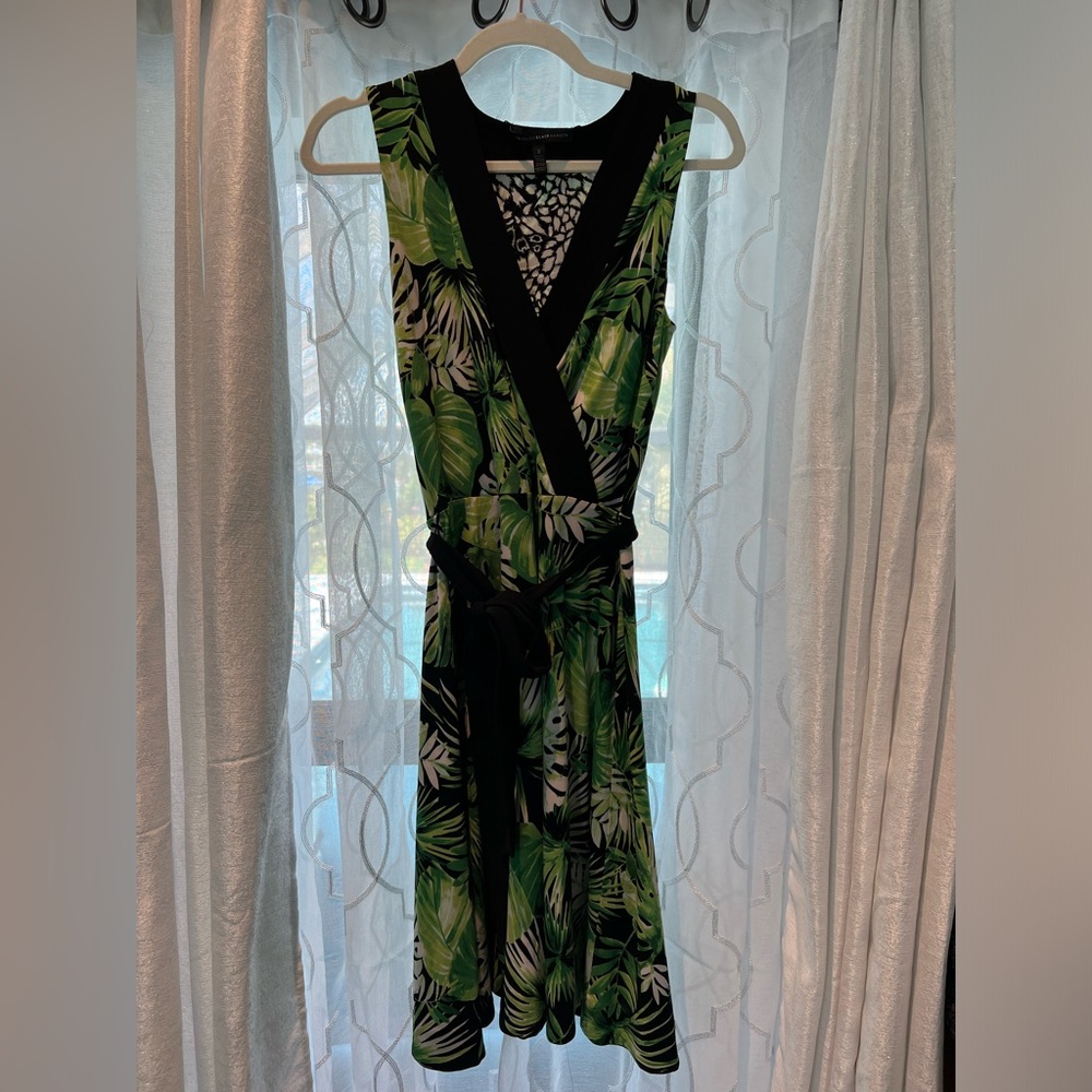 White House Black Market Tropical Reversible Fit and Flare Dress